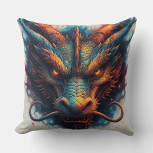 Dragon Head With Fierce Eyes Cushion