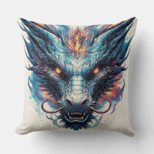 Dragon Head With Fierce Eyes Cushion