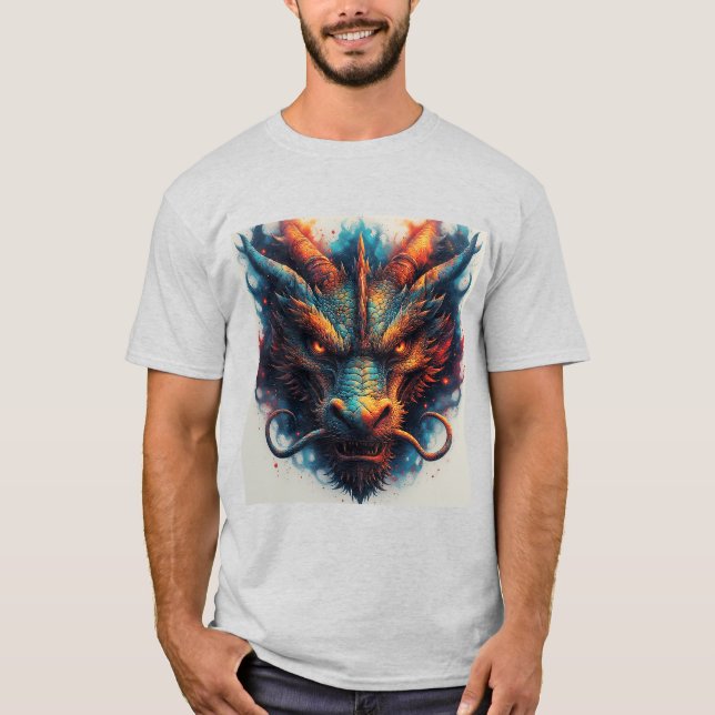 Dragon Head With Fierce Eyes T-Shirt (Front)