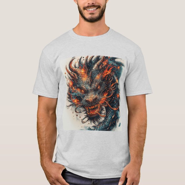 Dragon Head With Fierce Eyes T-Shirt (Front)