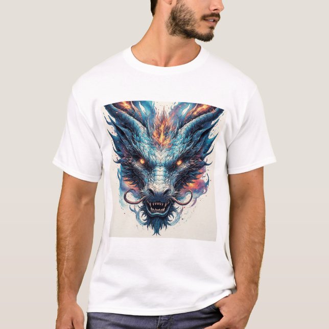 Dragon Head With Fierce Eyes T-Shirt (Front)