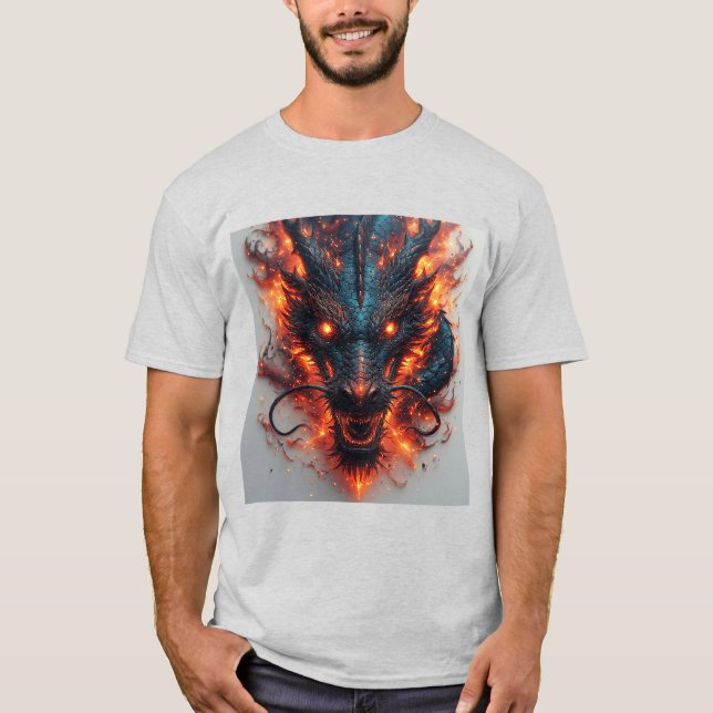 Dragon Head With Fierce Eyes T-Shirt (Front)