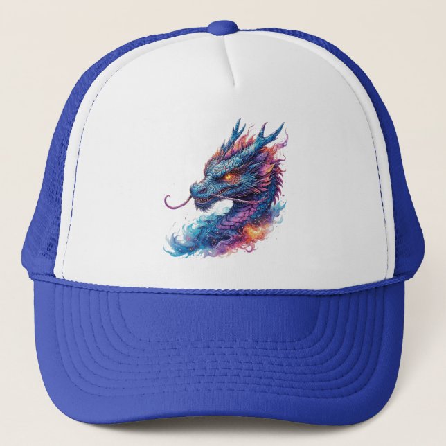 Dragon Head With Fierce Eyes Trucker Hat (Front)