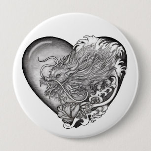 Dragon Heart 10 Cm Round Badge