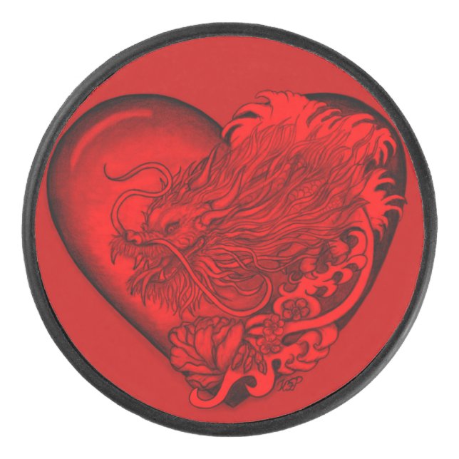 Dragon Heart Hockey Puck (Front)