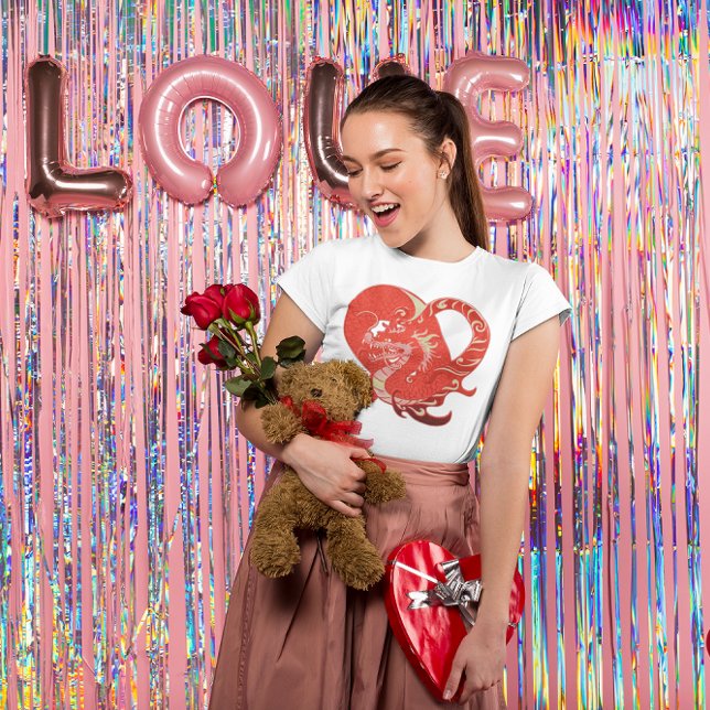 Dragon Heart Valentine Light Coloured Women's T-Shirt (Dragon Heart Valentine Light Colored Women's T-Shirt)