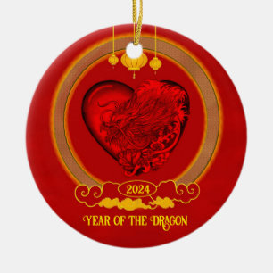 Dragon Heart , Year of the Dragon Ceramic Tree Decoration