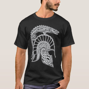 Dragon Helm High Fantasy Norse Celtic Viking Greek T-Shirt