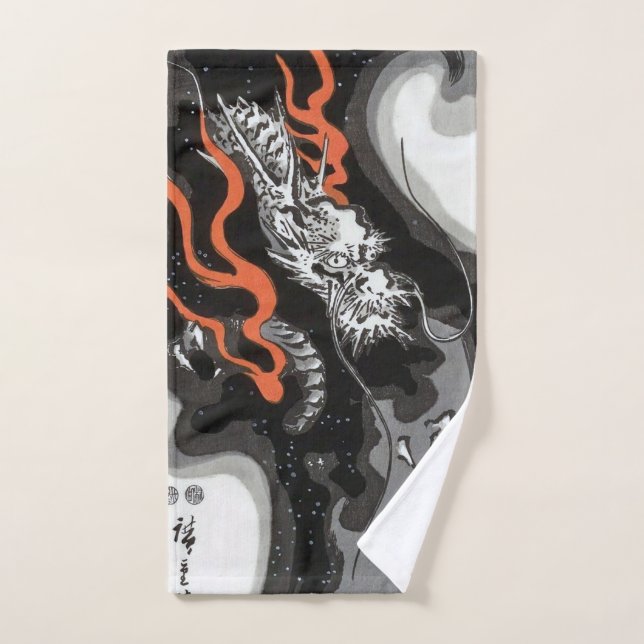 Dragon, Hiroshige, Ukiyo-e Hand Towel (Hand Towel)