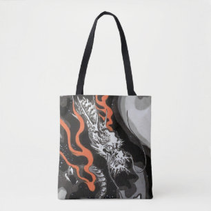 Dragon, Hiroshige, Ukiyo-e Tote Bag