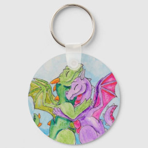 Dragon Hug Key Ring