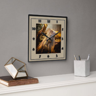 Dragon Iguana Square Wall Clock