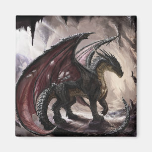 Dragon In Cave Magnet