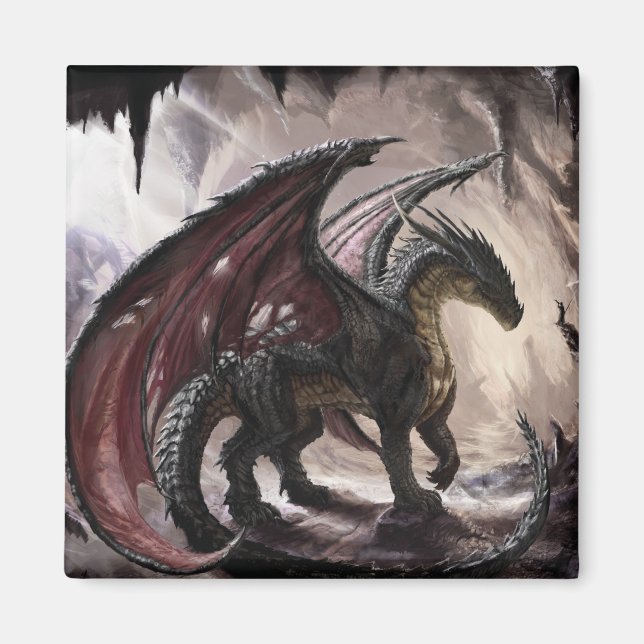 Dragon In Cave Magnet (Front)
