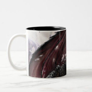 Dragon In Cave Two-Tone Coffee Mug