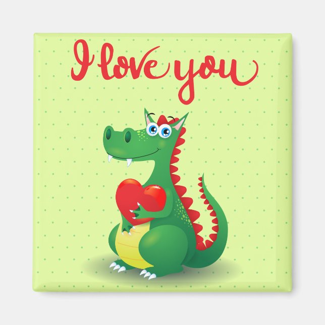 Dragon in Love Magnet (Front)
