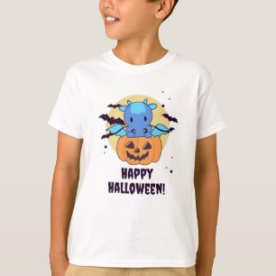 Dragon In Pumpkin Sweet Dragon Happy Halloween T-Shirt