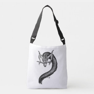 Dragon in Tattoo Style Crossbody Bag
