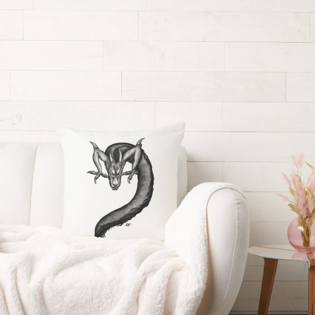 Dragon in Tattoo Style Cushion (Couch)