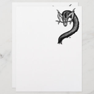 Dragon in Tattoo Style Custom Letterhead