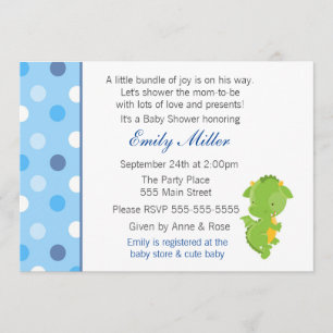 Dragon Invitation Baby Boy Shower