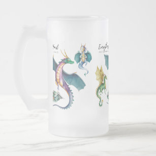 Dragon is a reptile-like legendary frosted glass beer mug