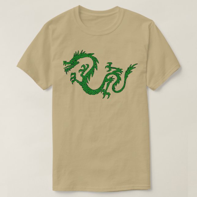 Dragon Japan Retro Style Asia Mosaic Dragon Premiu T-Shirt (Design Front)