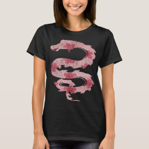 Dragon Japanese Cherry Blossom Flower Vintage Wome T-Shirt