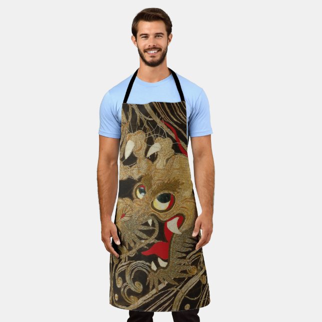 Dragon, Japanese Design Apron (Worn)