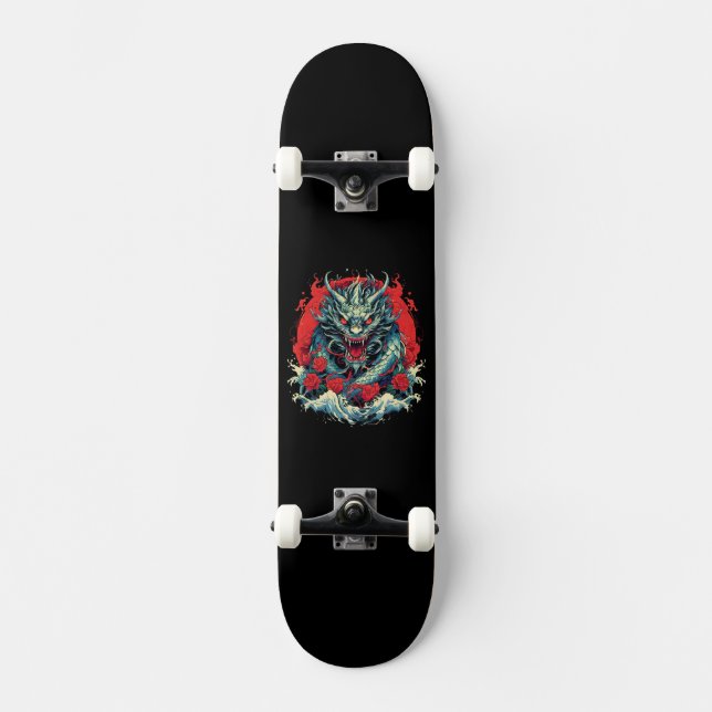 Dragon Japanese in The Waves Skateboard (Front)