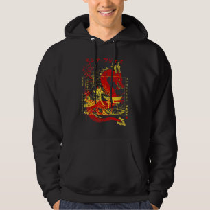 Dragon  Kanji Dragon With Japanese Torii Hoodie