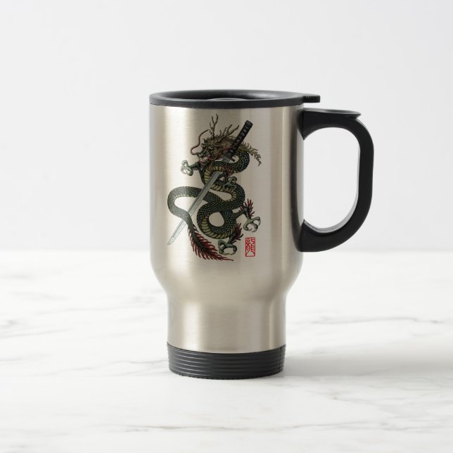 Dragon katana travel mug (Right)