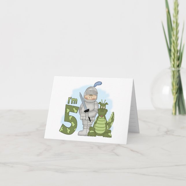 Dragon Knight 5th Birthday Fill-in Invitation (Front)