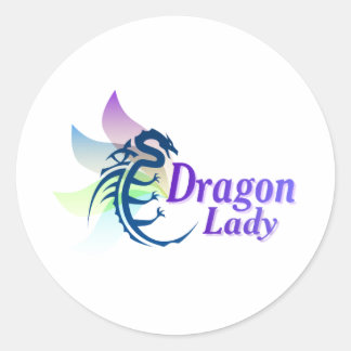 Dragon Lady Classic Round Sticker