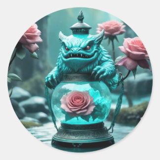 Dragon Lantern 2 Classic Round Sticker