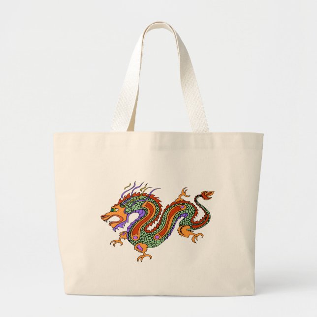 dragon large tote bag (Front)