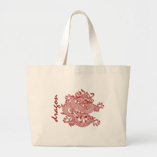 dragon large tote bag