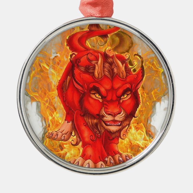 dragon-lion metal tree decoration (Front)