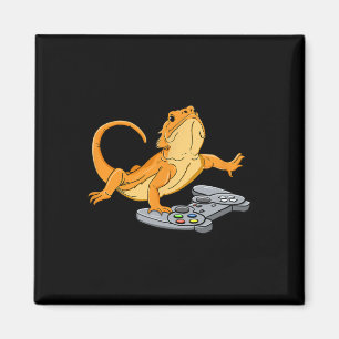 Dragon Lizard Gamer Video Game Gecko Magnet