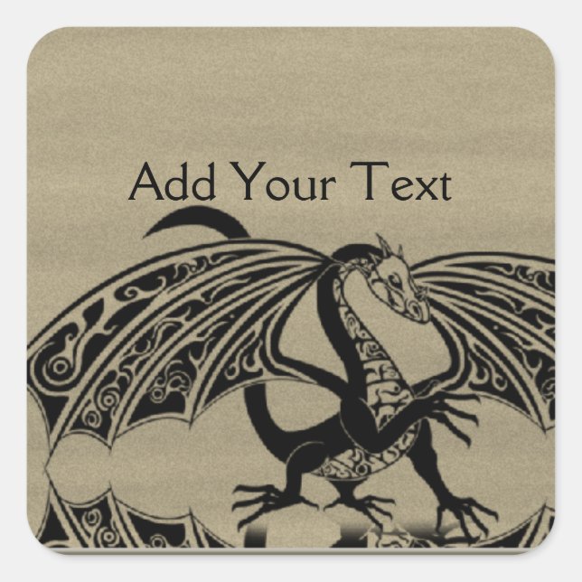 Dragon Love 4 Square Sticker (Front)