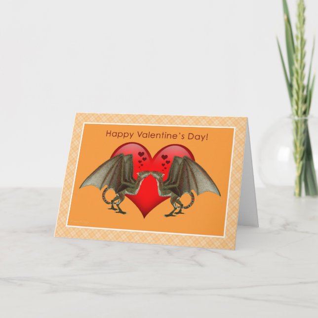 Dragon Love Valentine's Day Card (Front)