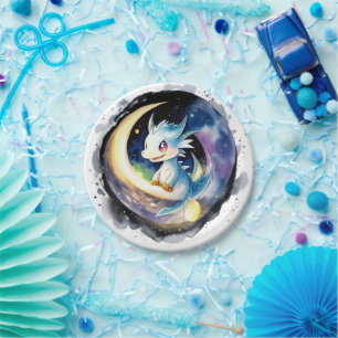 Dragon Magic Baby Shower Paper Plate