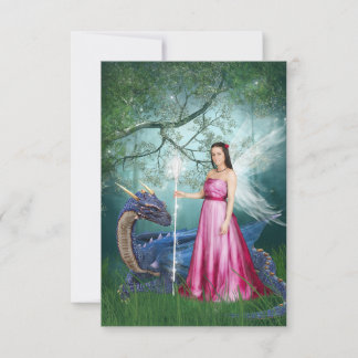 Dragon magic thank you card