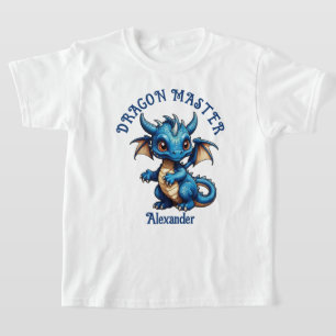 Dragon Master Cute Blue Dragon Personalize T-Shirt