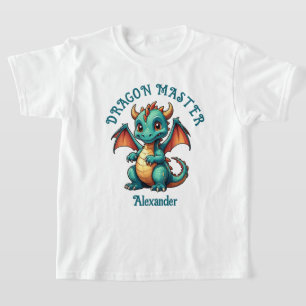 Dragon Master Cute Green Dragon Personalize T-Shirt
