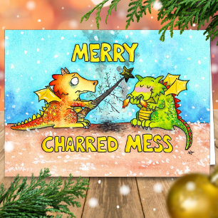 Dragon Merry Christmas by Nicole Janes Card