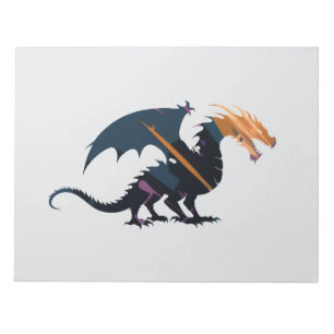 Dragon Mistery Legendary Illustration Silhouette Notepad