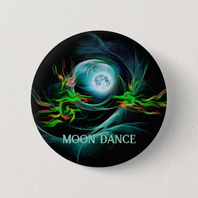 Dragon Moon dance 6 Cm Round Badge (Front)