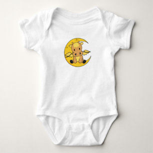 Dragon Moon Good Night Dragon Fantasy Baby Bodysuit