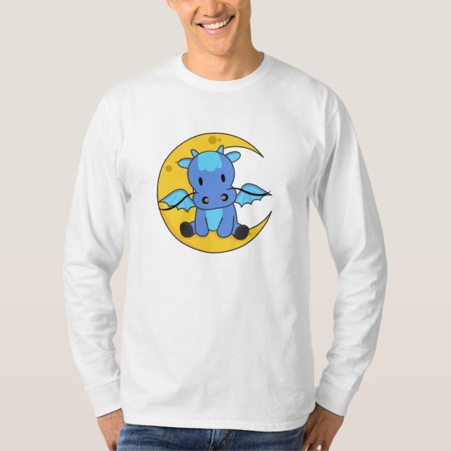 Dragon Moon Good Night Dragon Fantasy T-Shirt (Front)